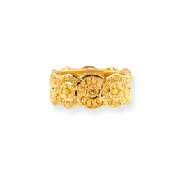 22ct Gold Brudhed Finish Filigree Band with a LR-8670