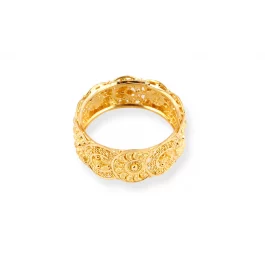 22ct Gold Brudhed Finish Filigree Band with a LR-8670
