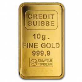 Credit Suisse 10 Gram 24 Carat Gold Bar – .9999 Fine Gold