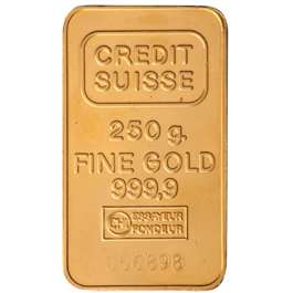 Credit Suisse 250 Gram 24 Carat Gold Bar