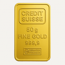 Credit Suisse 50 Gram 24 Carat Gold Bar