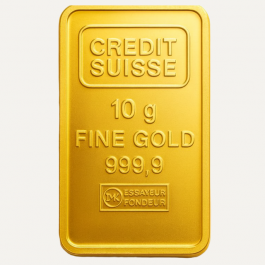 Credit Suisse 10 Gram 24 Carat Gold Bar – .9999 Fine Gold