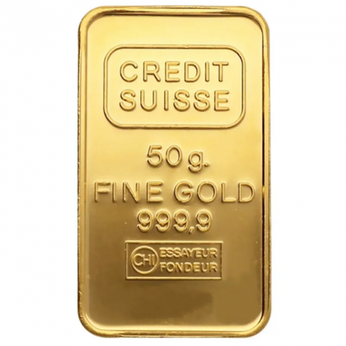 Credit Suisse 50 Gram 24 Carat Gold Bar