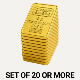 Credit Suisse 5 Gram 24 Carat Gold Bars – Bulk Purchase (20+ Bars) – Call for Quote