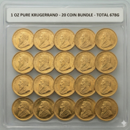 Krugerrand Gold Coins – 1oz (33.9g) × 20 or More
