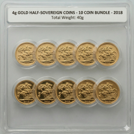 Half Sovereign Gold Coins – 4g × 10 Coins Bundle