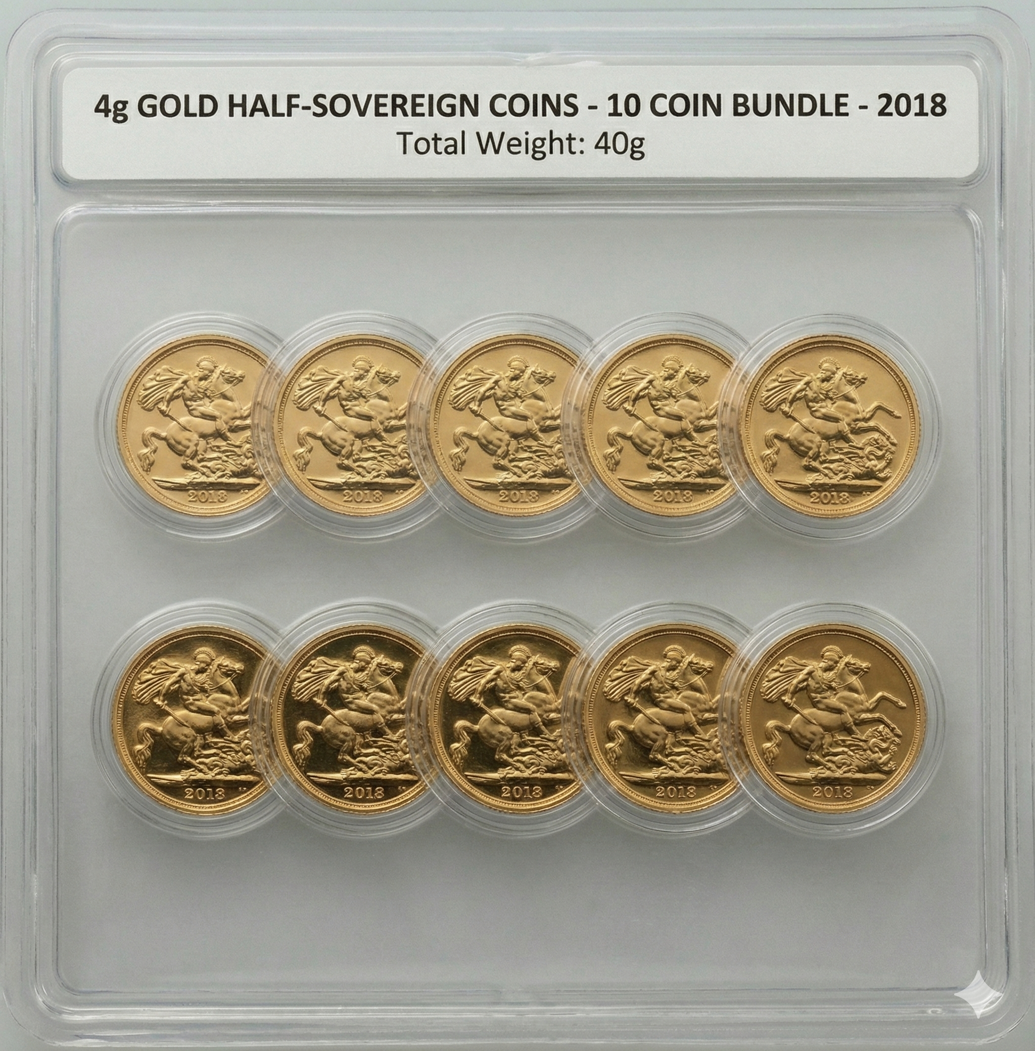 Half Sovereign Gold Coins – 4g × 10 Coins Bundle