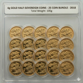 Half Sovereign Gold Coins – 4g × 20 Coins or More (Call for Quote)