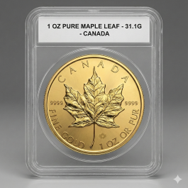 Maple Leaf Gold Coin – 1oz (31.1g) | 24ct Pure Gold – Single Coin