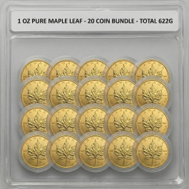 Maple Leaf Gold Coins – 1oz (31.1g) × 20 or More | 24ct Pure Gold (Call for Quote)