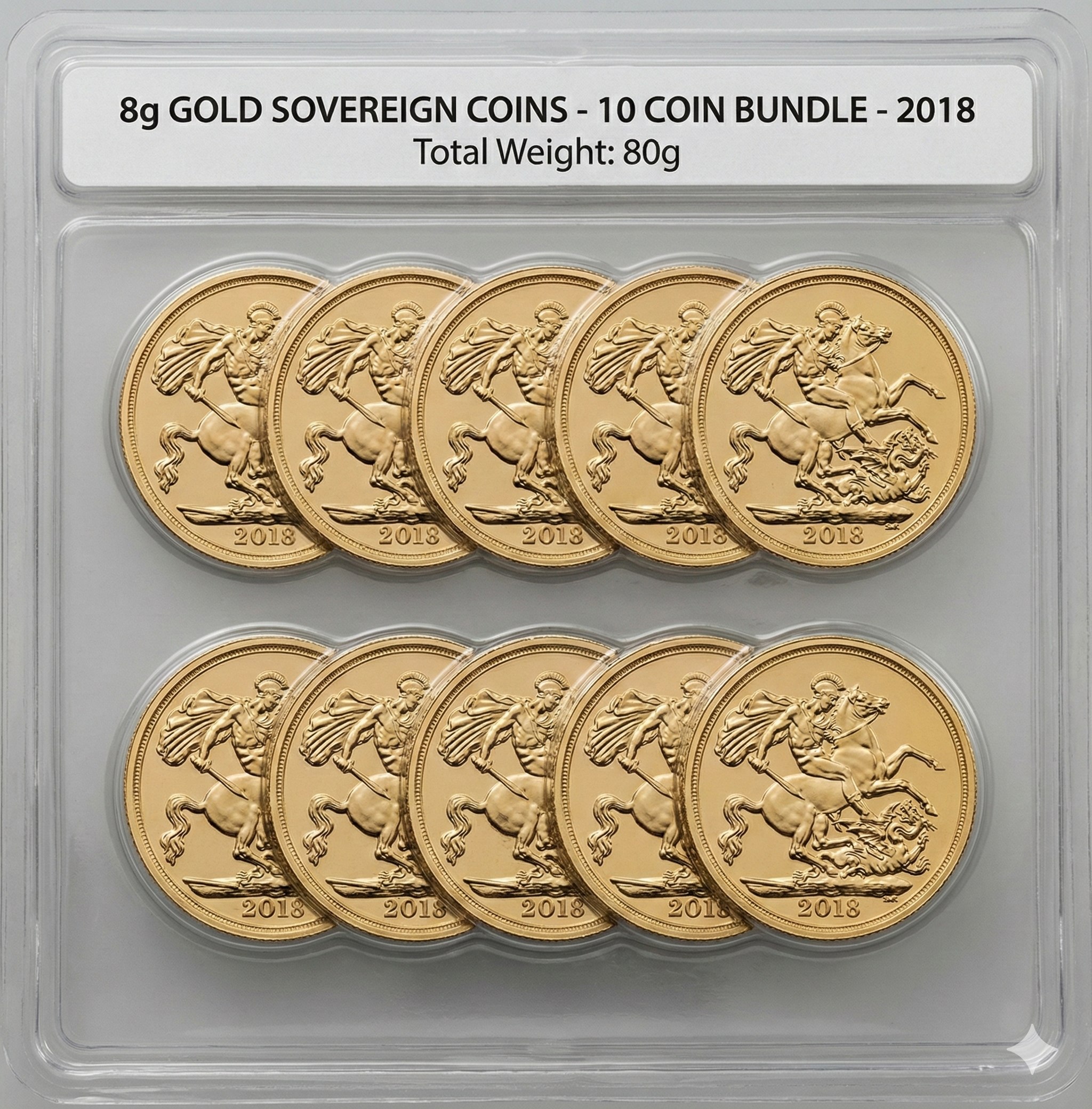 Sovereign Gold Coins – 8g × 10 Coins Bundle