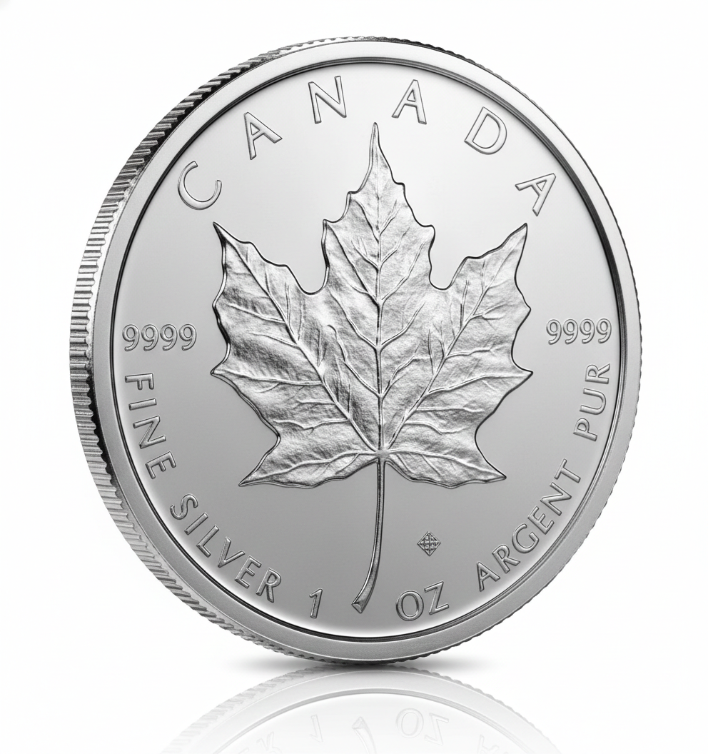 1oz Silver Maple Leaf Coin | 31.1g | 999.9 Fine Silver