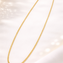 22 Carat Gold Sleek Box Chain Necklace – 9.5 Grams | Minimal & Elegant Design
