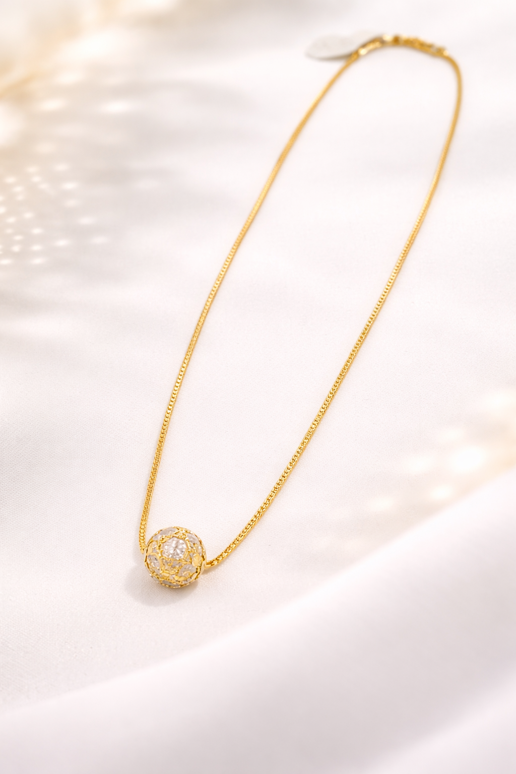 22 Carat Gold Chain with Designer Pendant – 4.5 Grams | Lightweight Elegant Daily Wear